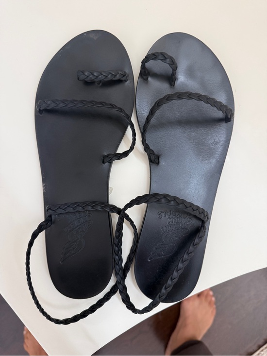 Ancient Greek Sandals Shoes - Ancient Greek Black Sandals - Eleftheria black